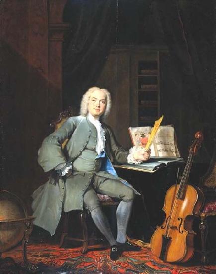 TROOST, Cornelis Portrait of a member of the Van der Mersch family Sweden oil painting art